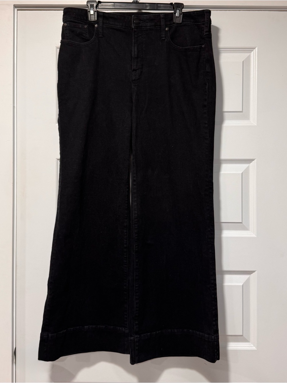 J. Crew Black High-Waist Wide-Leg Jeans - Picture 2 of 11